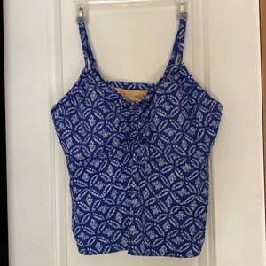 Woman’s Land’s End, swim Tankini, blue & white, size 20W DD